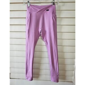 Gymshark Poise Leggings Pink Crossover High Waist Ankle Length in Pastel Grape